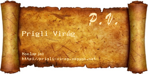 Prigli Virág névjegykártya